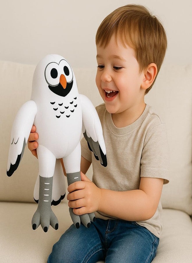 لعبة ناعمة، دمى قطيفة، حيوان محشو وتصميم قابل للعناق للأطفال وهواة الجمع، رفيق لطيف بطول 35 سم للعب والعرض (أبيض) - Image 4